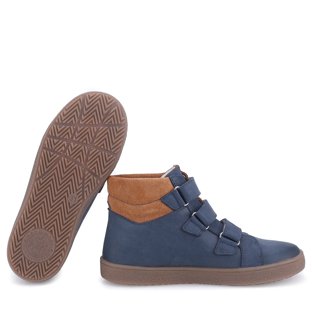 (2777A-1) Emel Blue velcro trainers