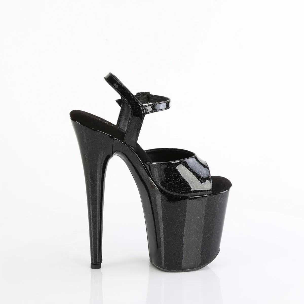 8 Inch Heel FLAMINGO-809GP Black Glitter