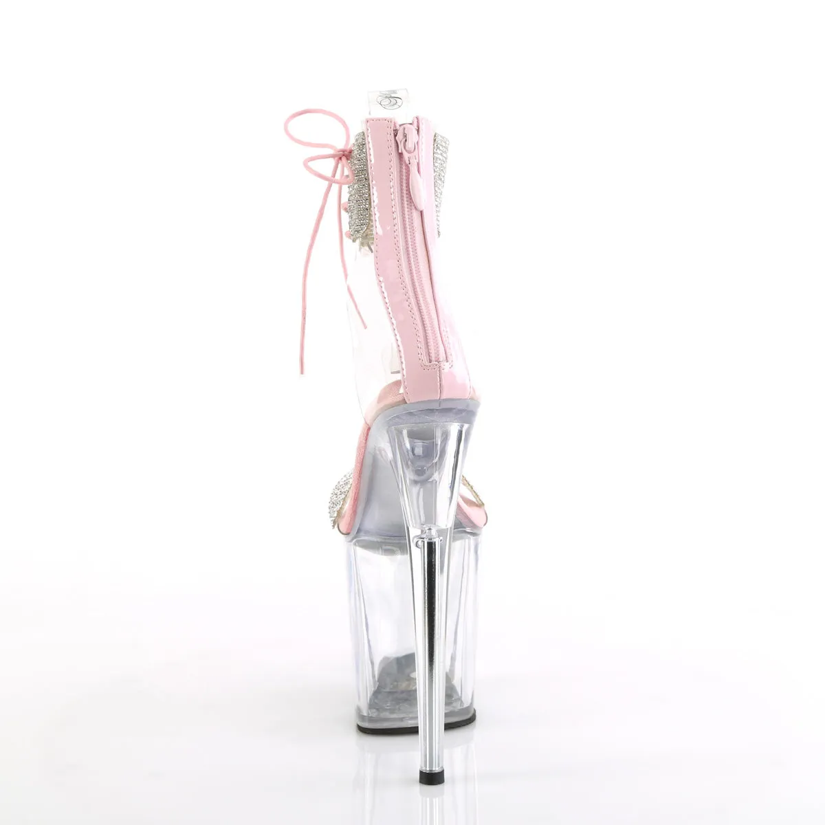 8 Inch Heel FLAMINGO-827RS Clear Baby Pink