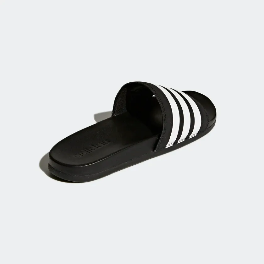 Adidas Men's Adilette Comfort Slides Flip Flops - Core Black / Cloud White