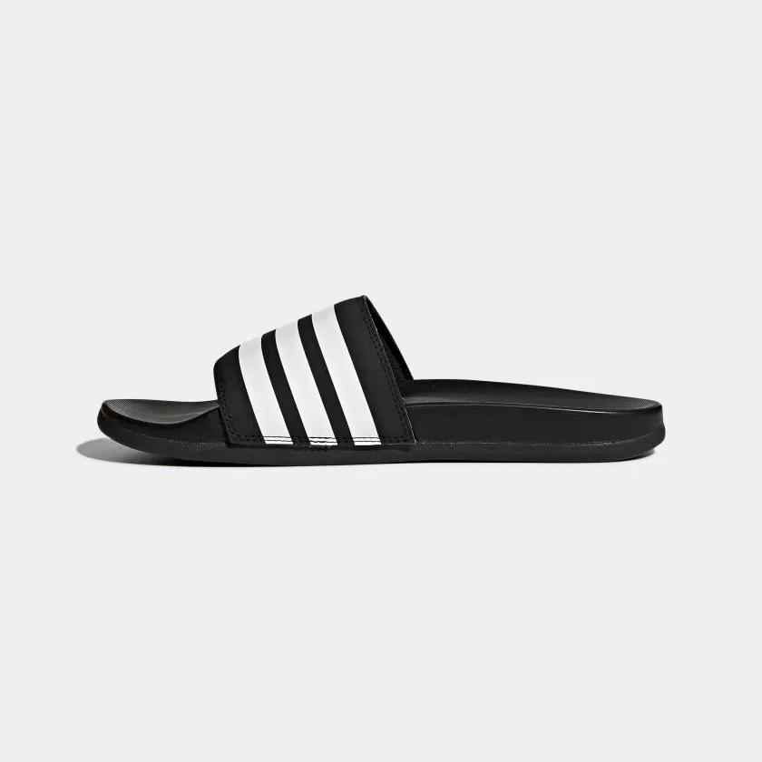 Adidas Men's Adilette Comfort Slides Flip Flops - Core Black / Cloud White