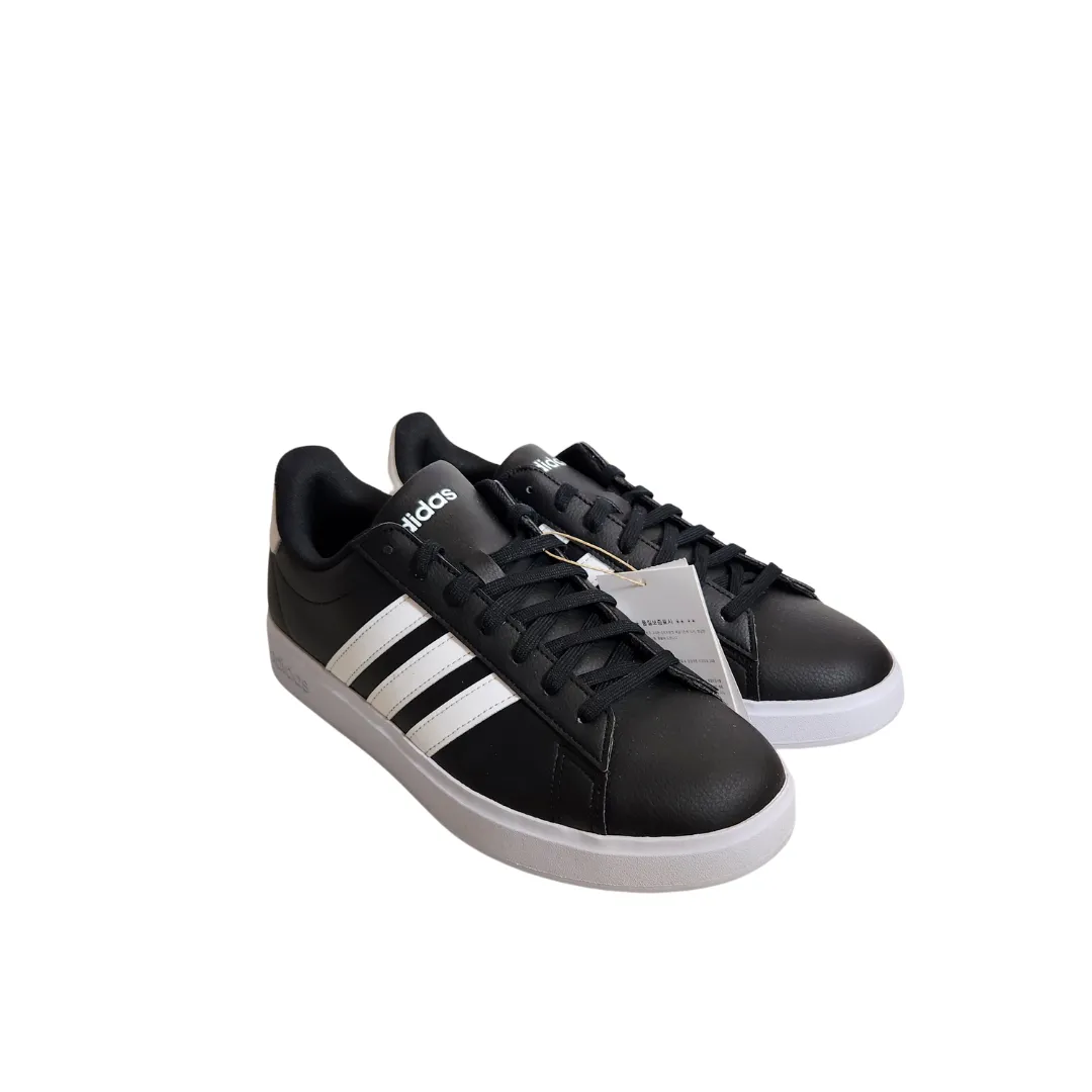 Adidas Men's Black & White Grand Court Cloudfoam Comfort Shoes | Brand New |