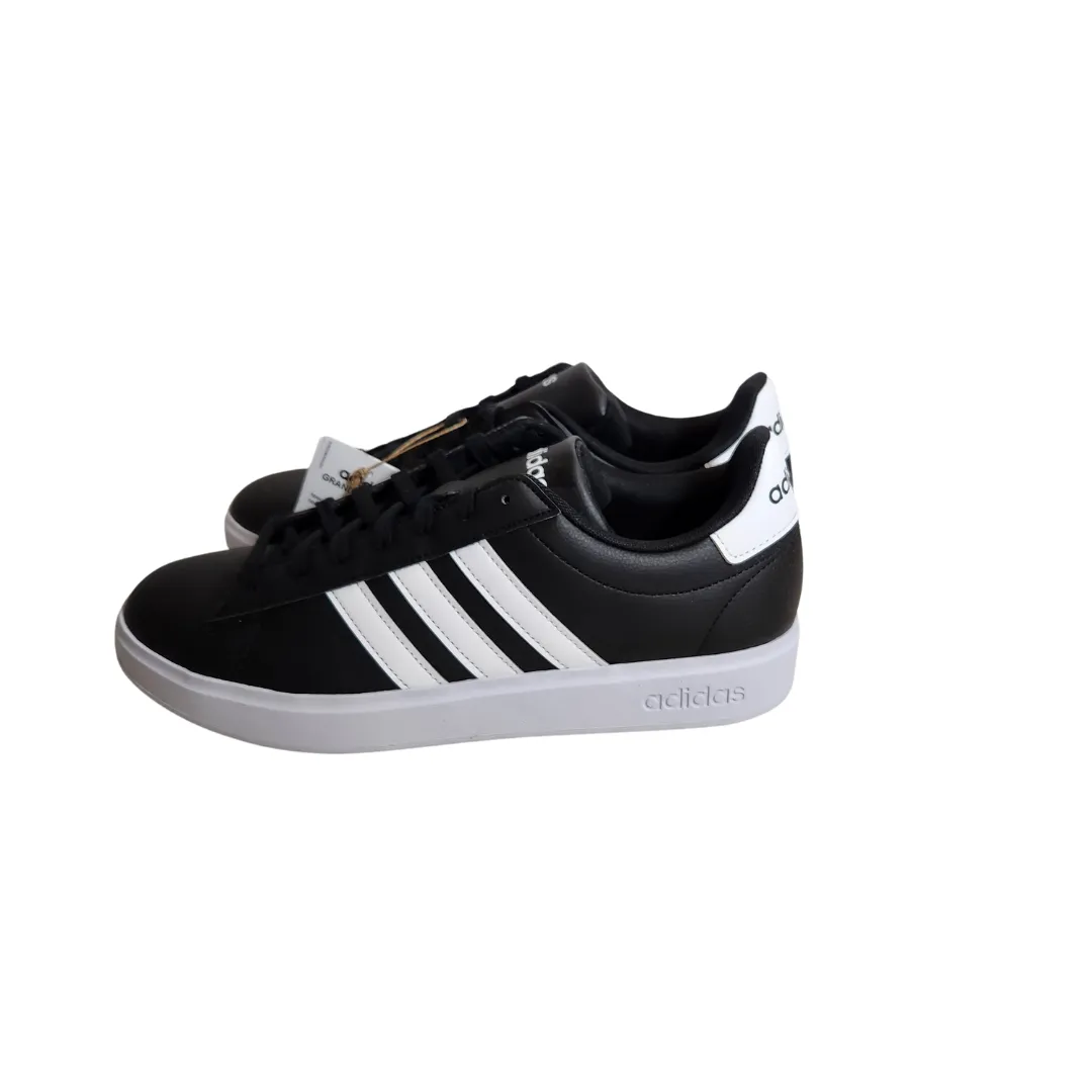 Adidas Men's Black & White Grand Court Cloudfoam Comfort Shoes | Brand New |