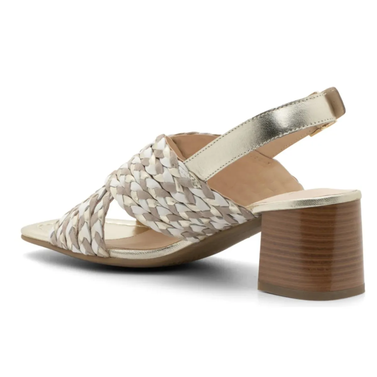 Ara Women's Benson Sand Metallic Woven Leather