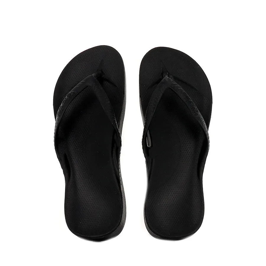 ARCH SUPPORT THONGS - BLACK