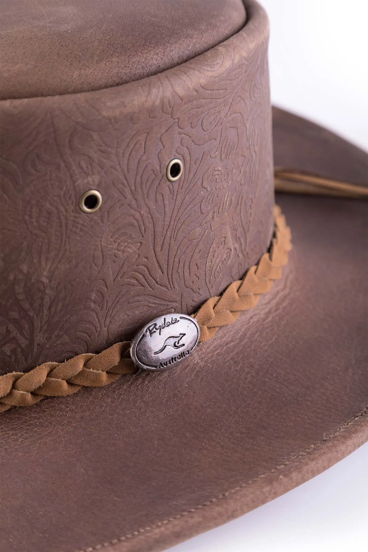 Australian Embossed Leather Hat