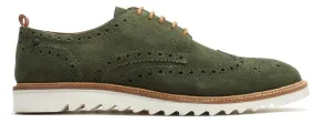 Base London Franco Mens Suede Leather Brogue Shoe