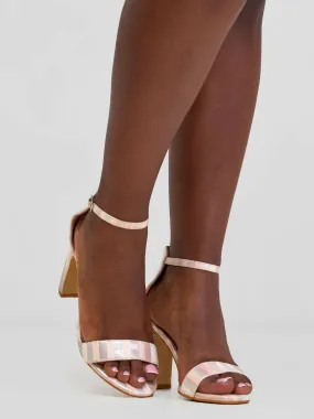 Be Unique Sheer Chunky Heel - Beige