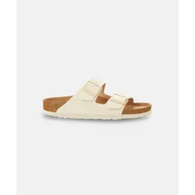 Birkenstock Arizona Rivet Logo Tex Canvas Eggshell Vegan Sandals