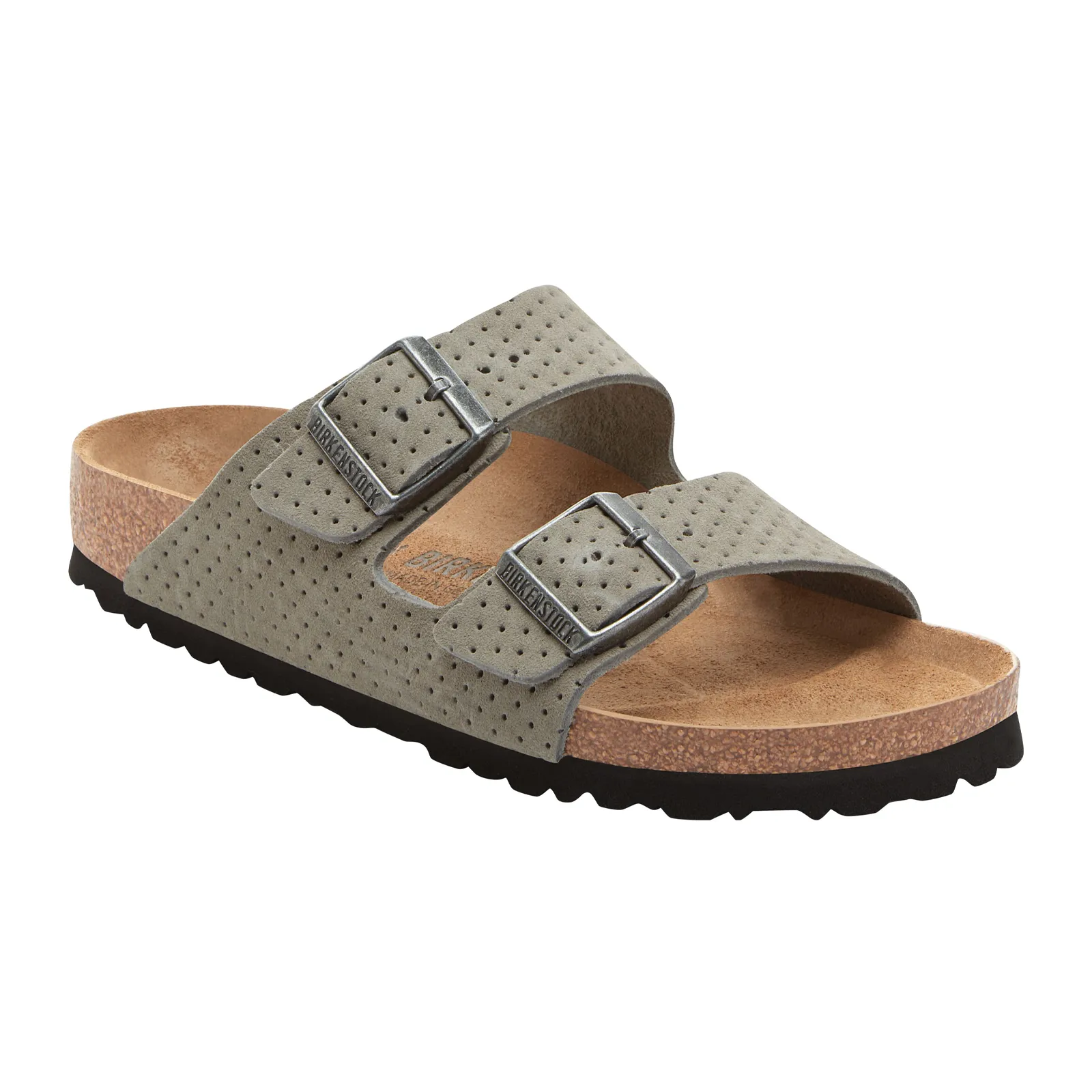 Birkenstock Arizona Sandal (Men) - Dotted Stone Coin Suede