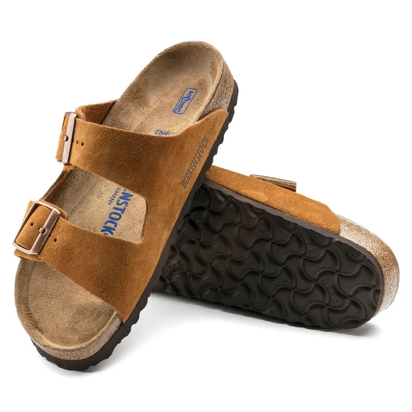 Birkenstock Women's Arizona Soft Footbed Suede Leather (Mink - Regular Fit)