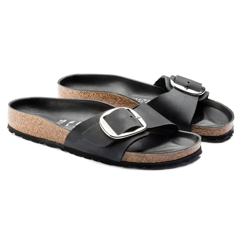 Birkenstock Women's Madrid Big Buckle Oiled Leather (Black)