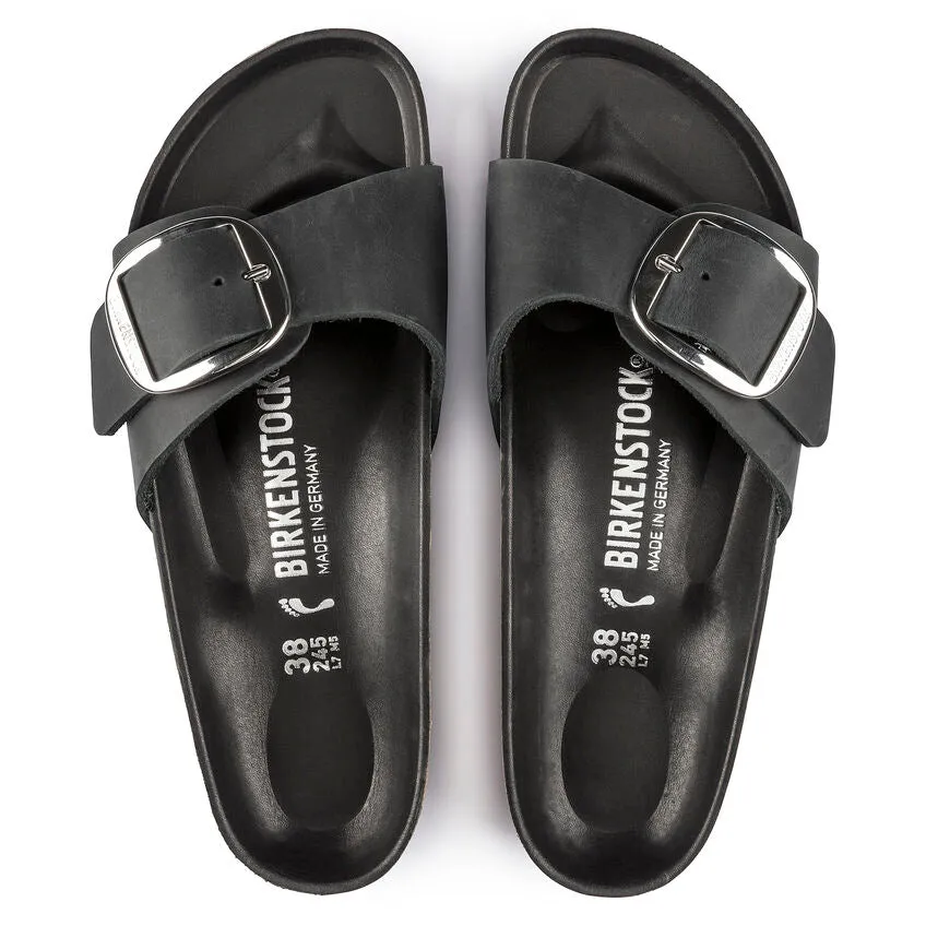 Birkenstock Women's Madrid Big Buckle Oiled Leather (Black)