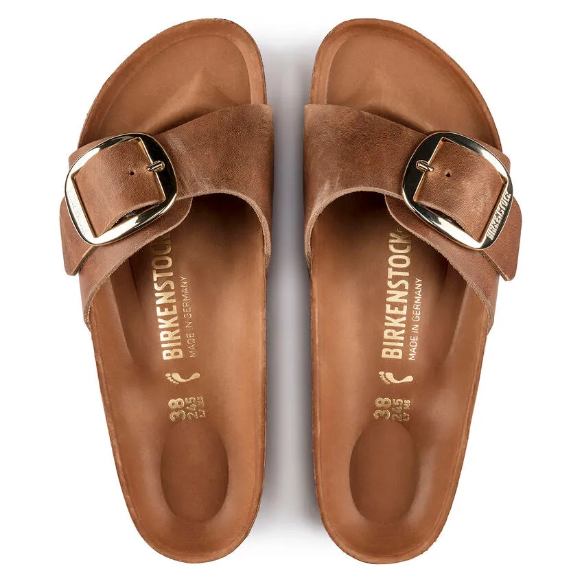 Birkenstock Women's Madrid Big Buckle Oiled Leather (Cognac)