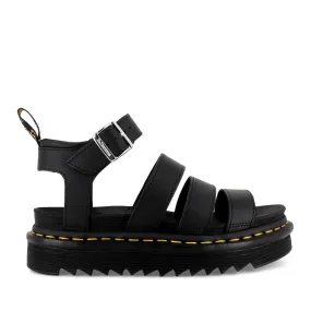 BLAIRE 3 STRAP SANDAL - BLACK HYDRO