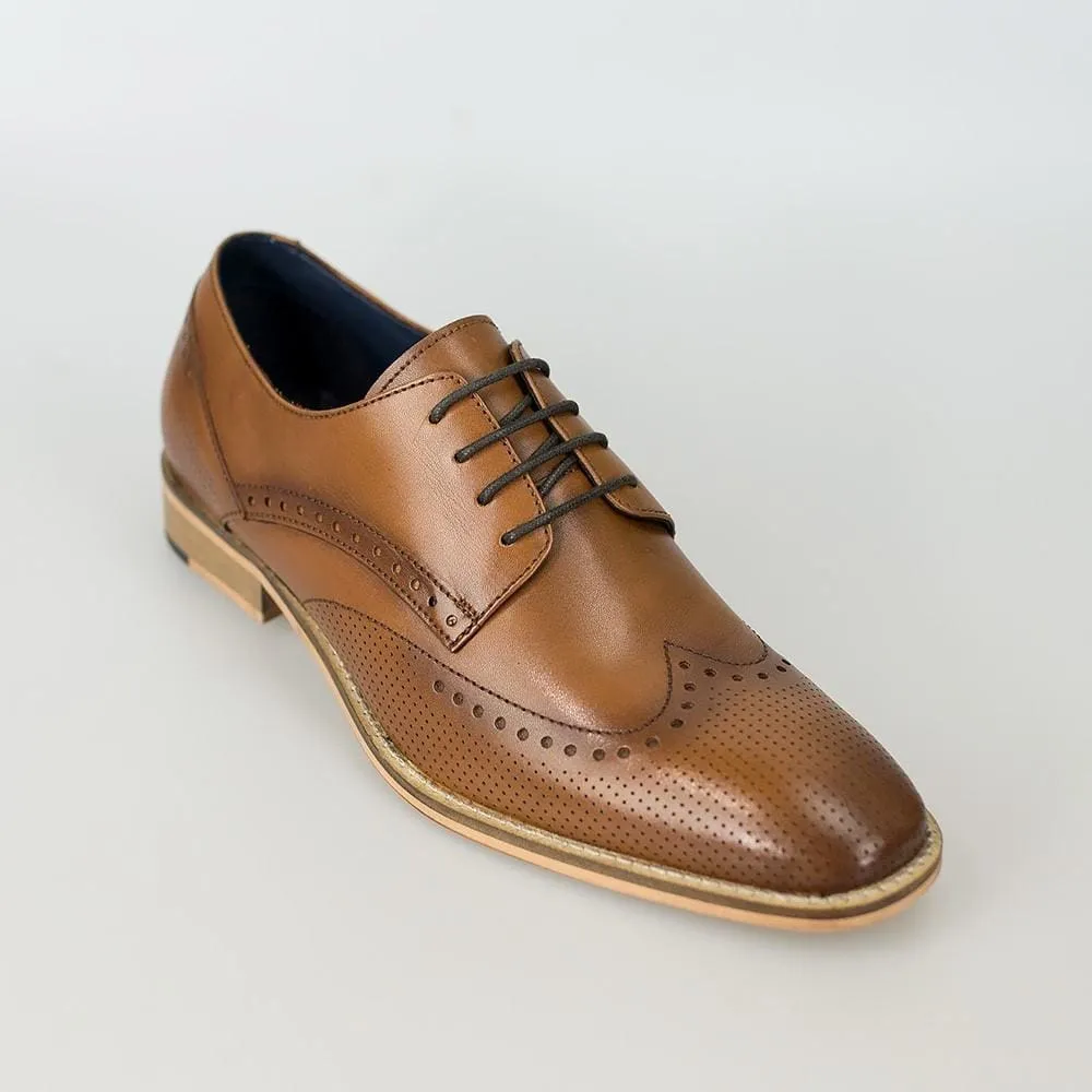 Cavani Rome Tan Men's Leather Shoes