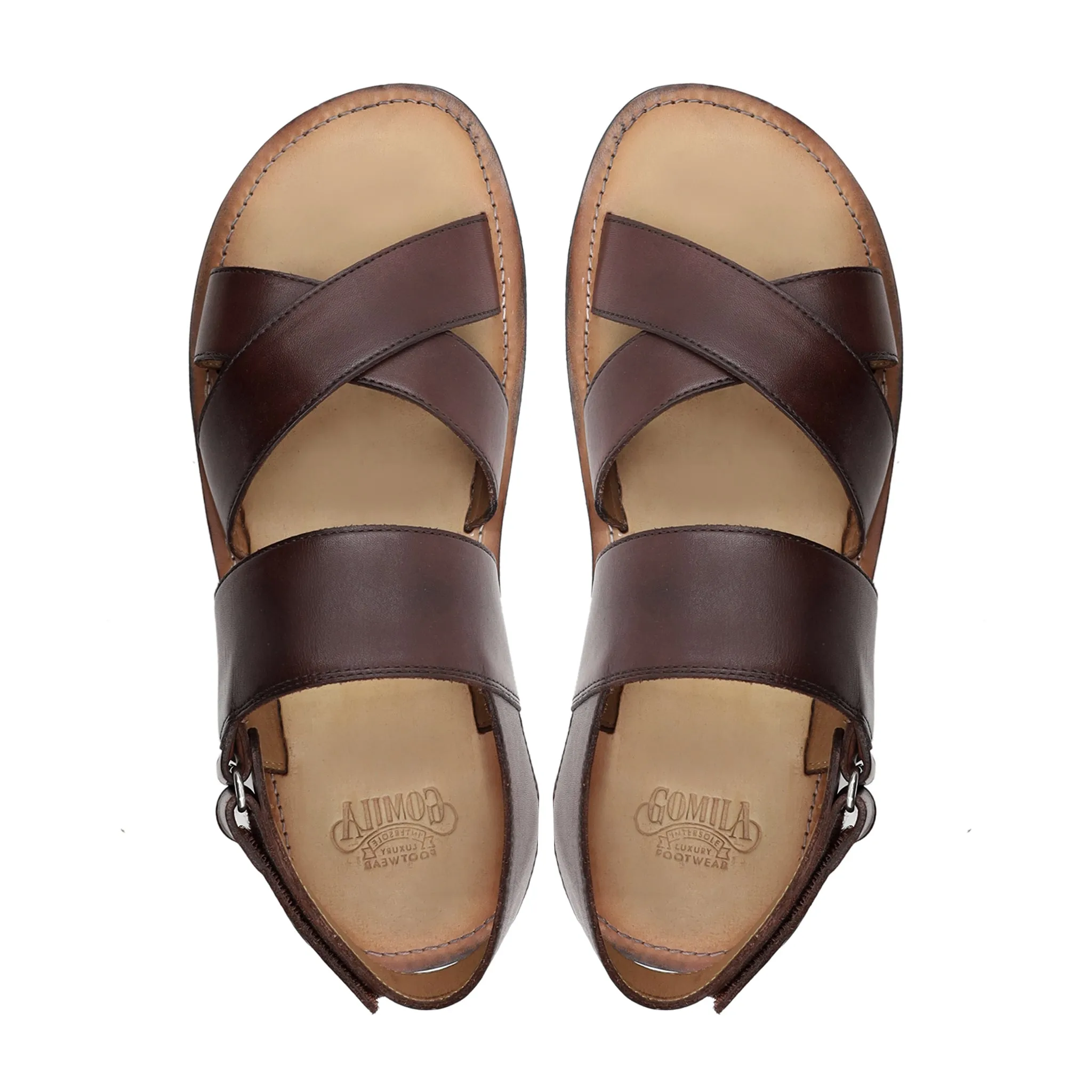 Chaplin - Men's Dark Brown Calf Leather Sandal