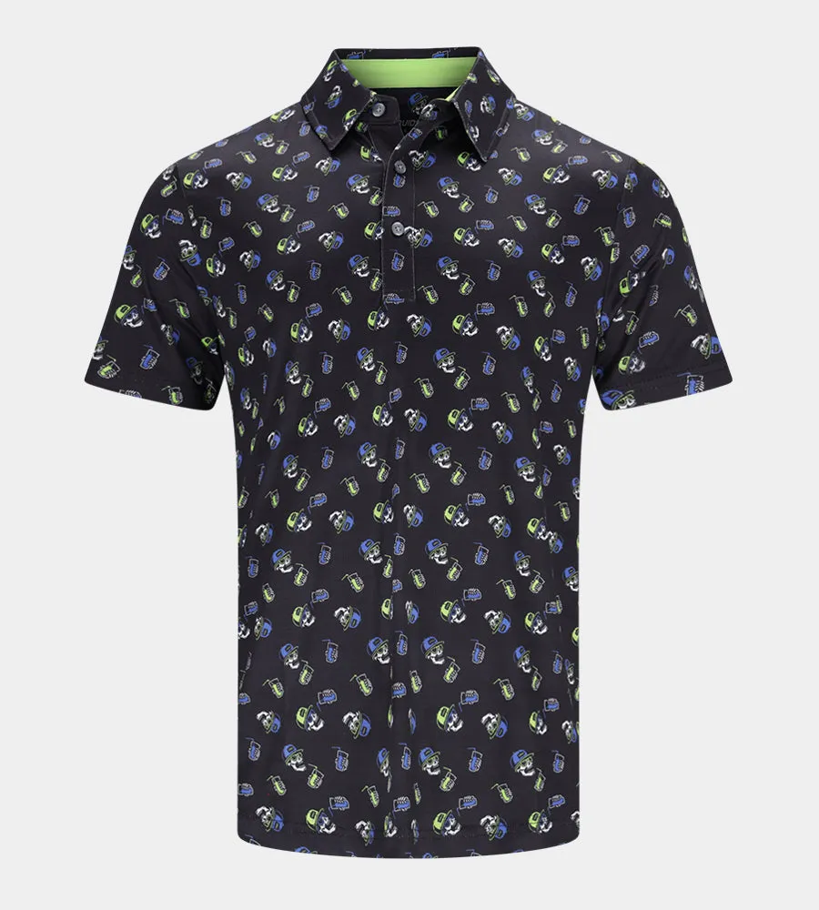 CHILL SKULLS POLO - BLACK