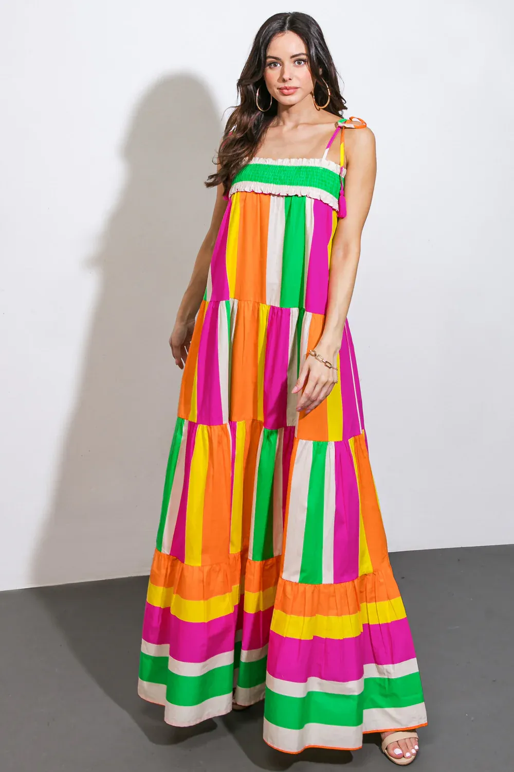 Colorful Brighten Up Maxi Dress