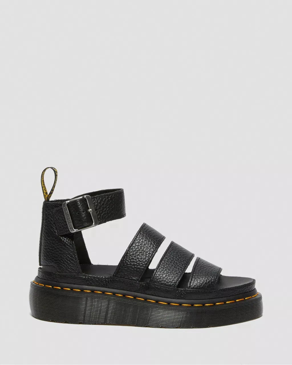 Doc Martens Women's CLARISSA II WOMEN'S LEATHER PLATFORM SANDALS (Black Milled Nappa)