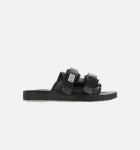 Double Strap Moto Cab Mens Lifestyle Slide Sandal - Black