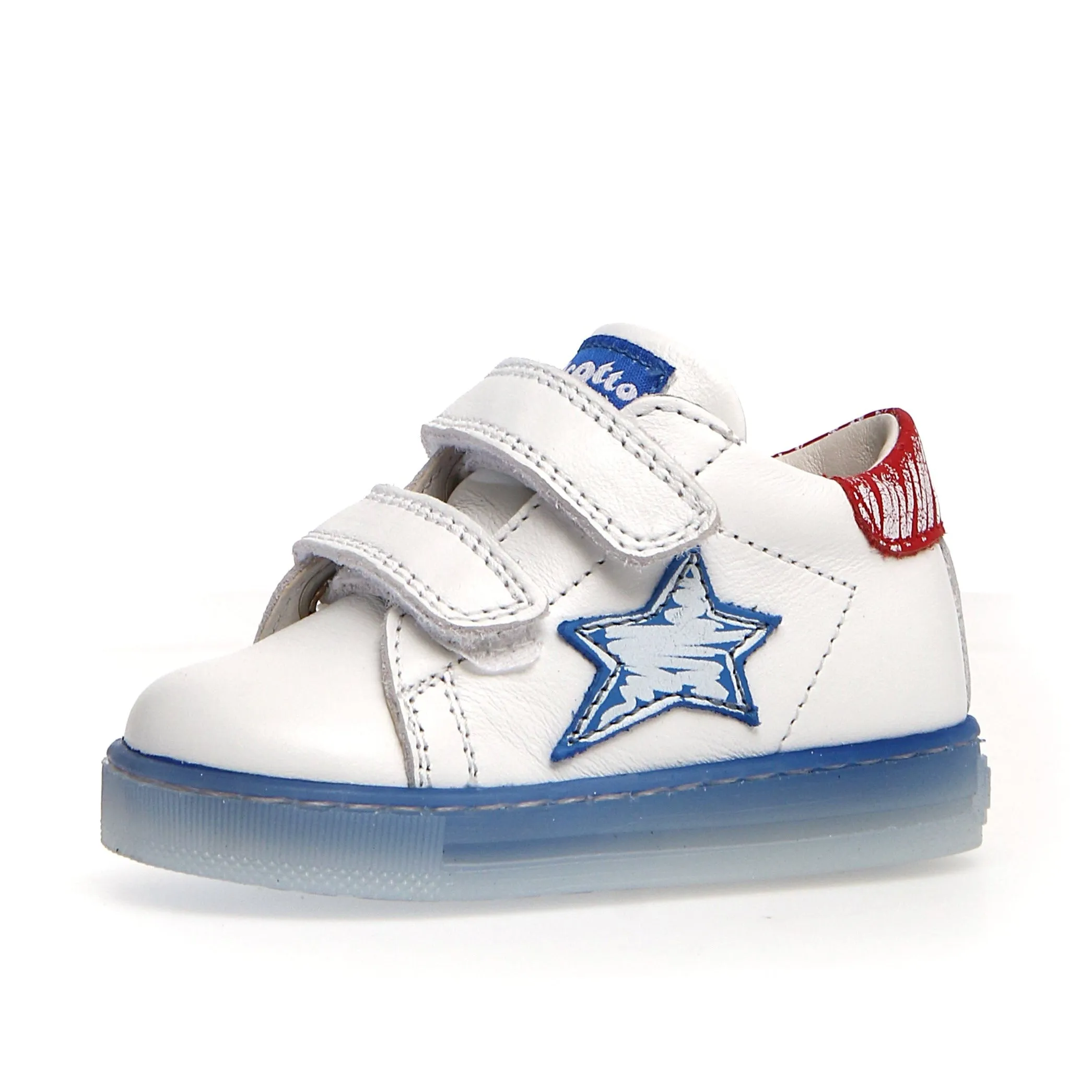 Falcotto Boy's and Girl's Sasha VL Brus Fashion Sneakers - White/Red