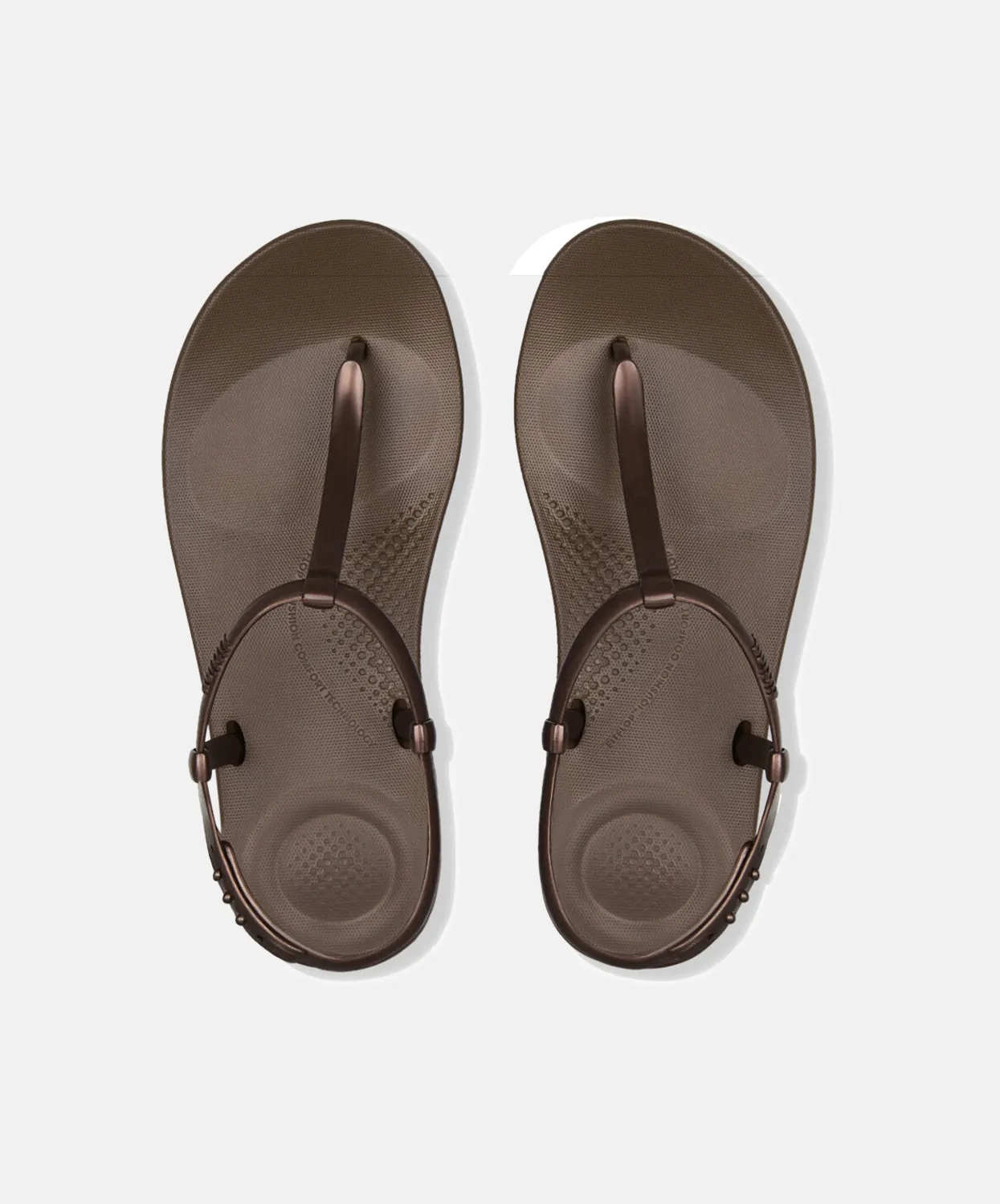 FitFlop iQushion Splash Pearlised Thongs Bronze