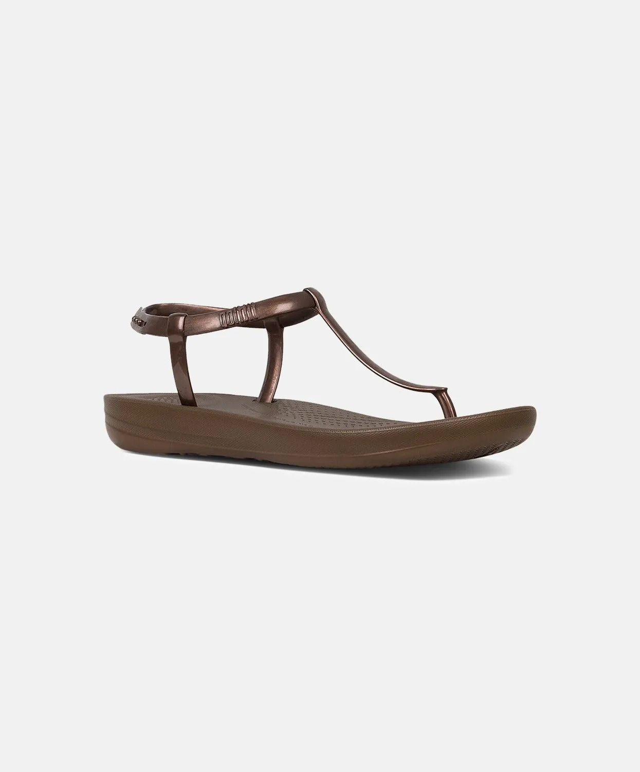 FitFlop iQushion Splash Pearlised Thongs Bronze