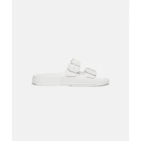 FitFlop iQushion Two Bar Buckle Slides White