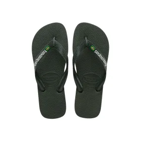 Havaianas flip flops Brasil Logo 4110850-5983 olive green-green