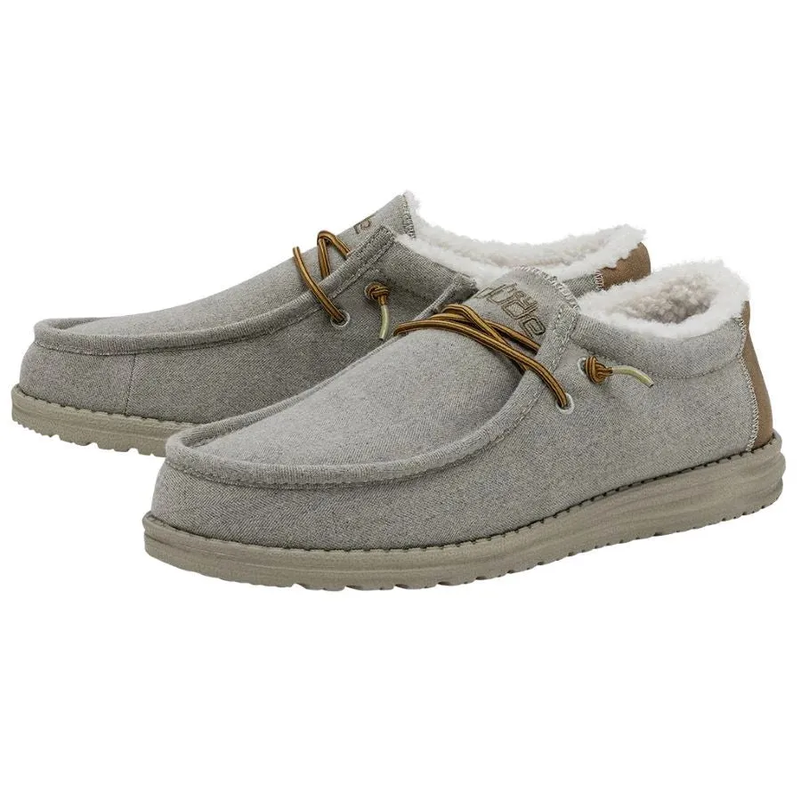 Hey Dude Wally Men's Shoes Herringbone Grey