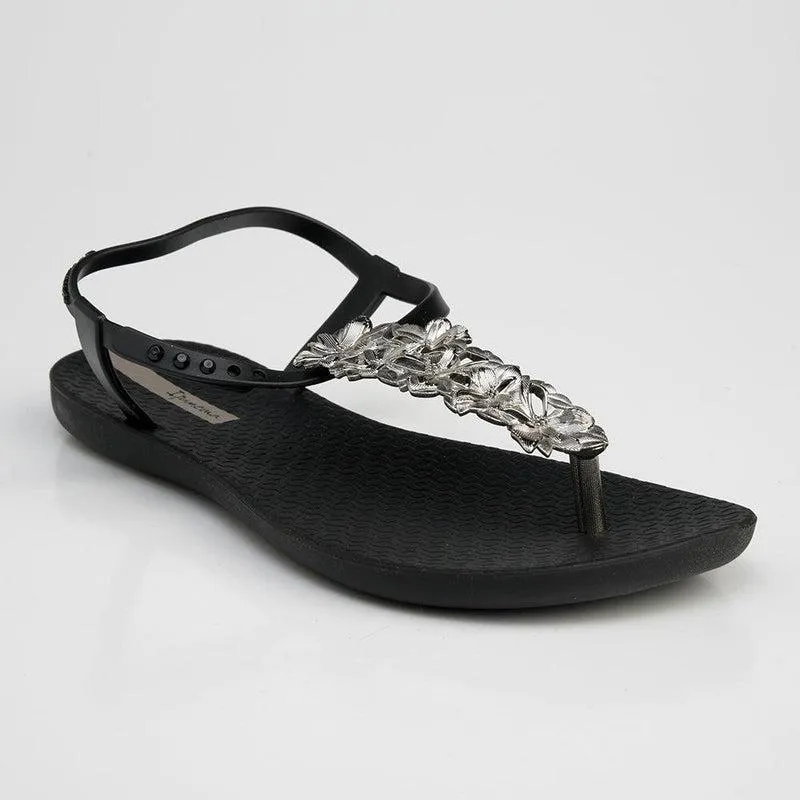 Ipanema Rose Glam Thong Sandals - Black