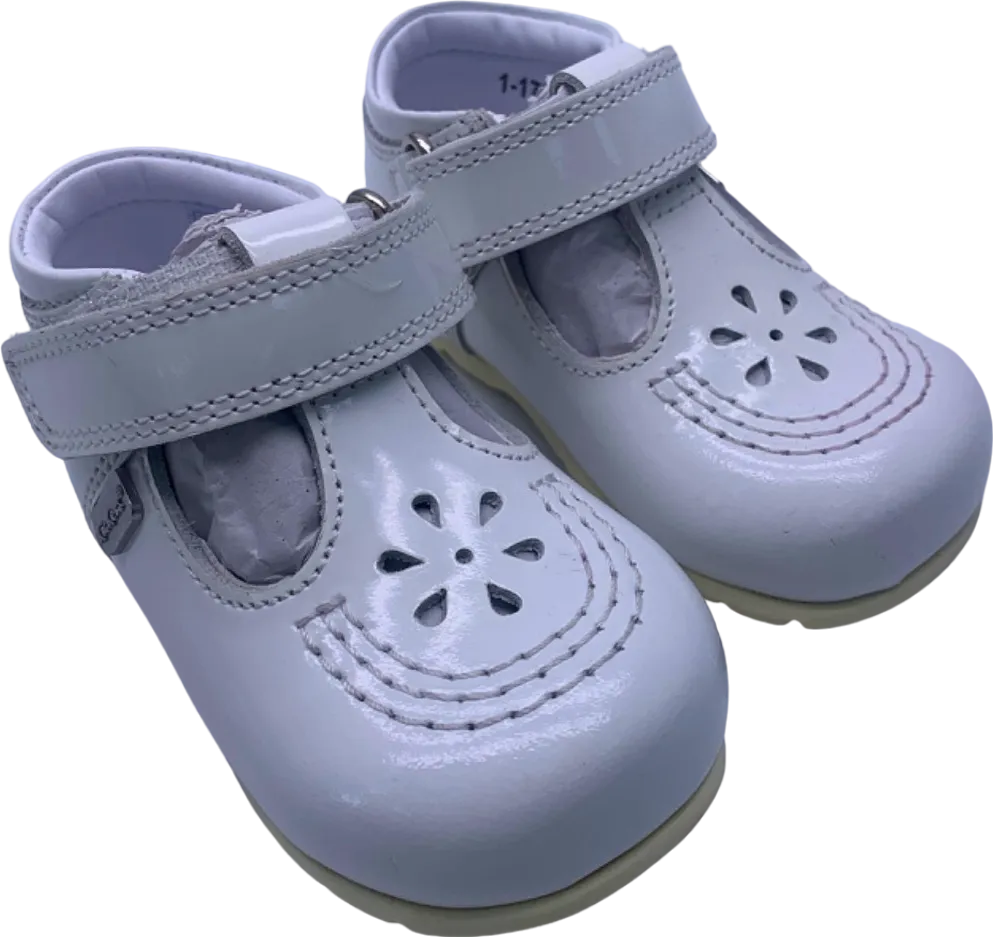 Kickers White Mary Jane Baby Shoes UK 3