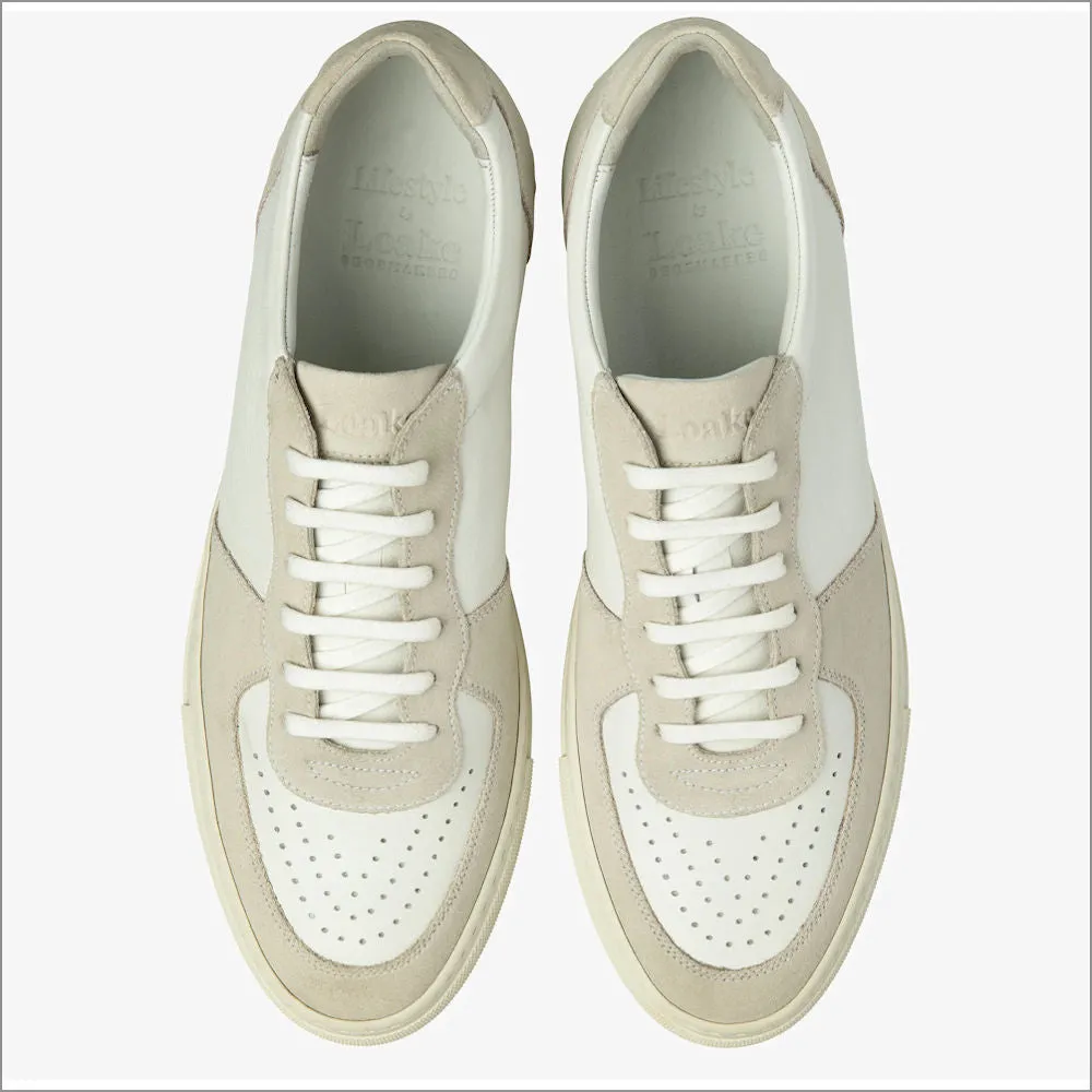 Loake Rush White and Sand Suede Trainer*