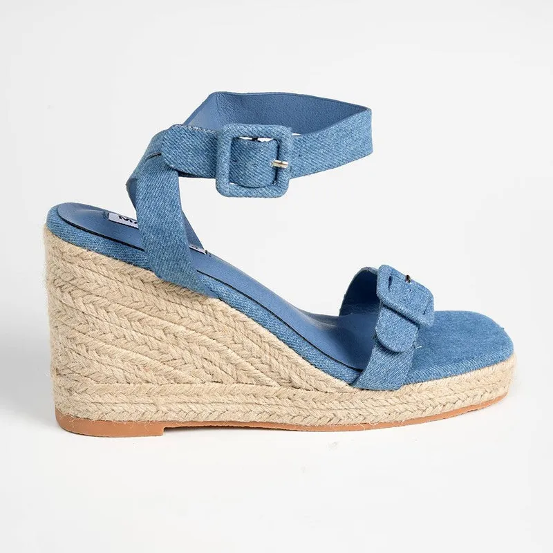 Madison Annabella Espadrille Wedge - Denim