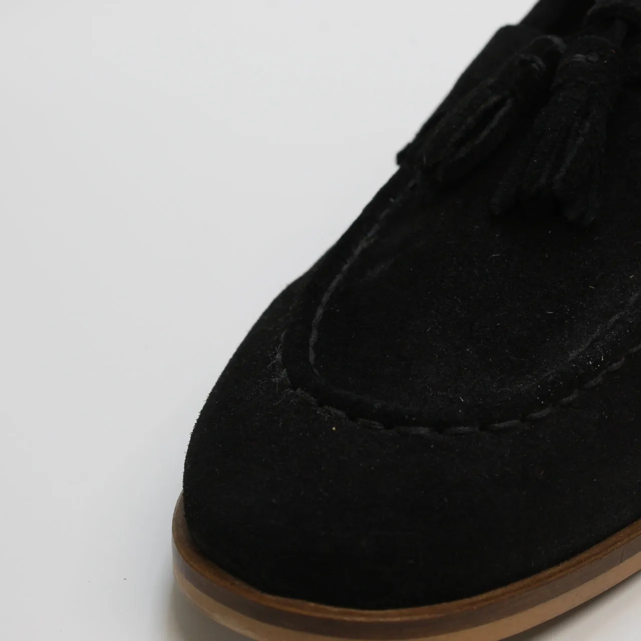 Mens Office Channing Tassel Loafers Black Suede Uk Size 9