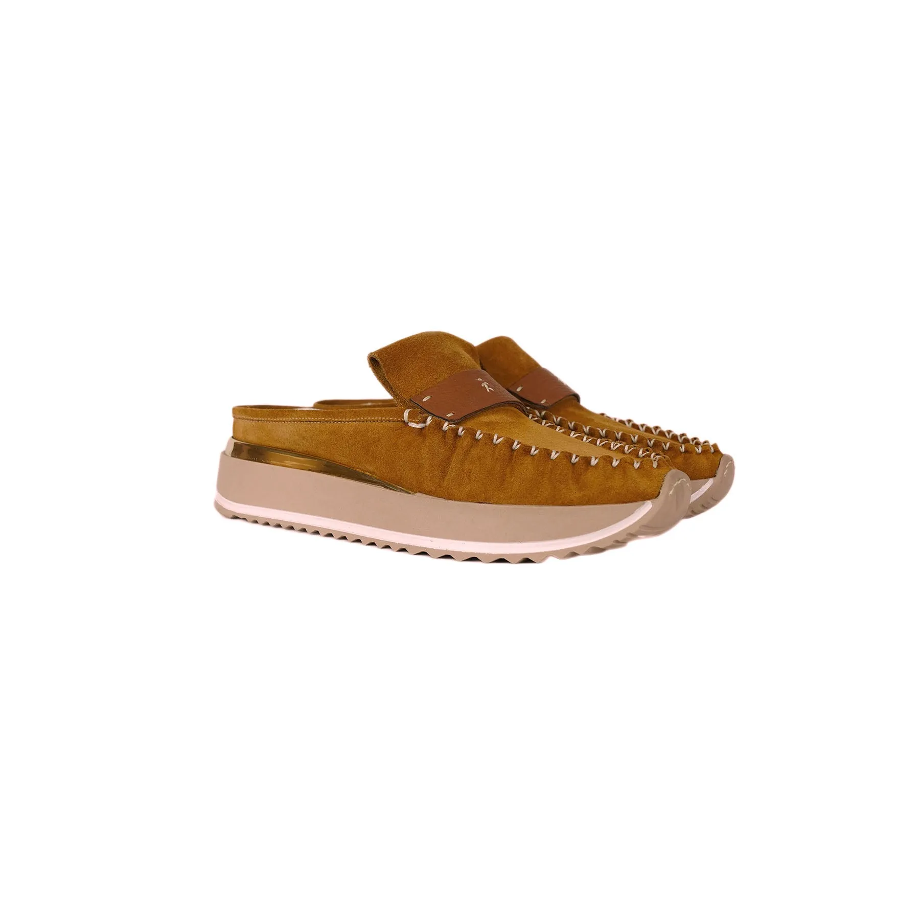 Mocker Slipper Suede Cognac