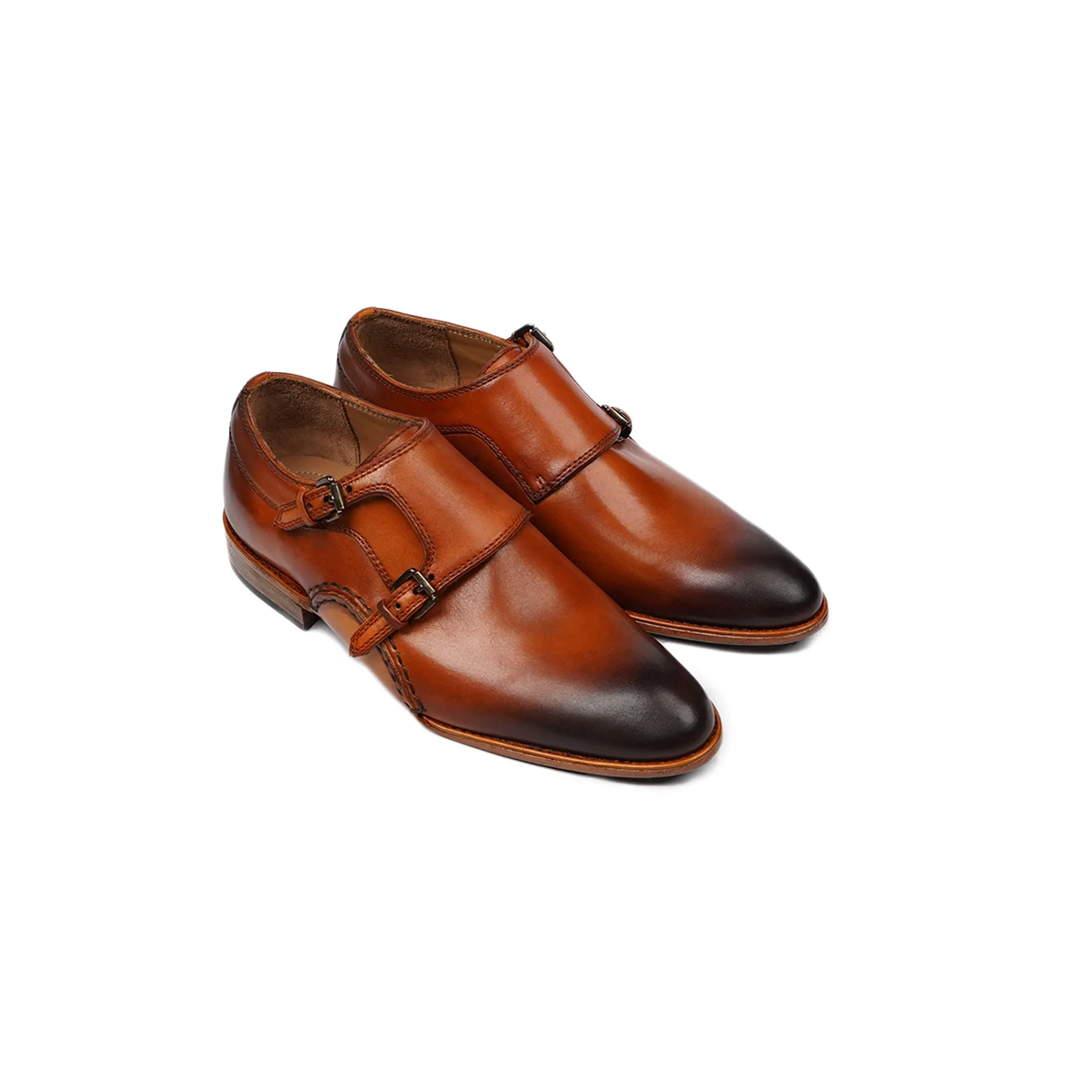 Montijo - Kid's Burnish Tan Calf Leather Double Monkstrap (5-12 Years Old)