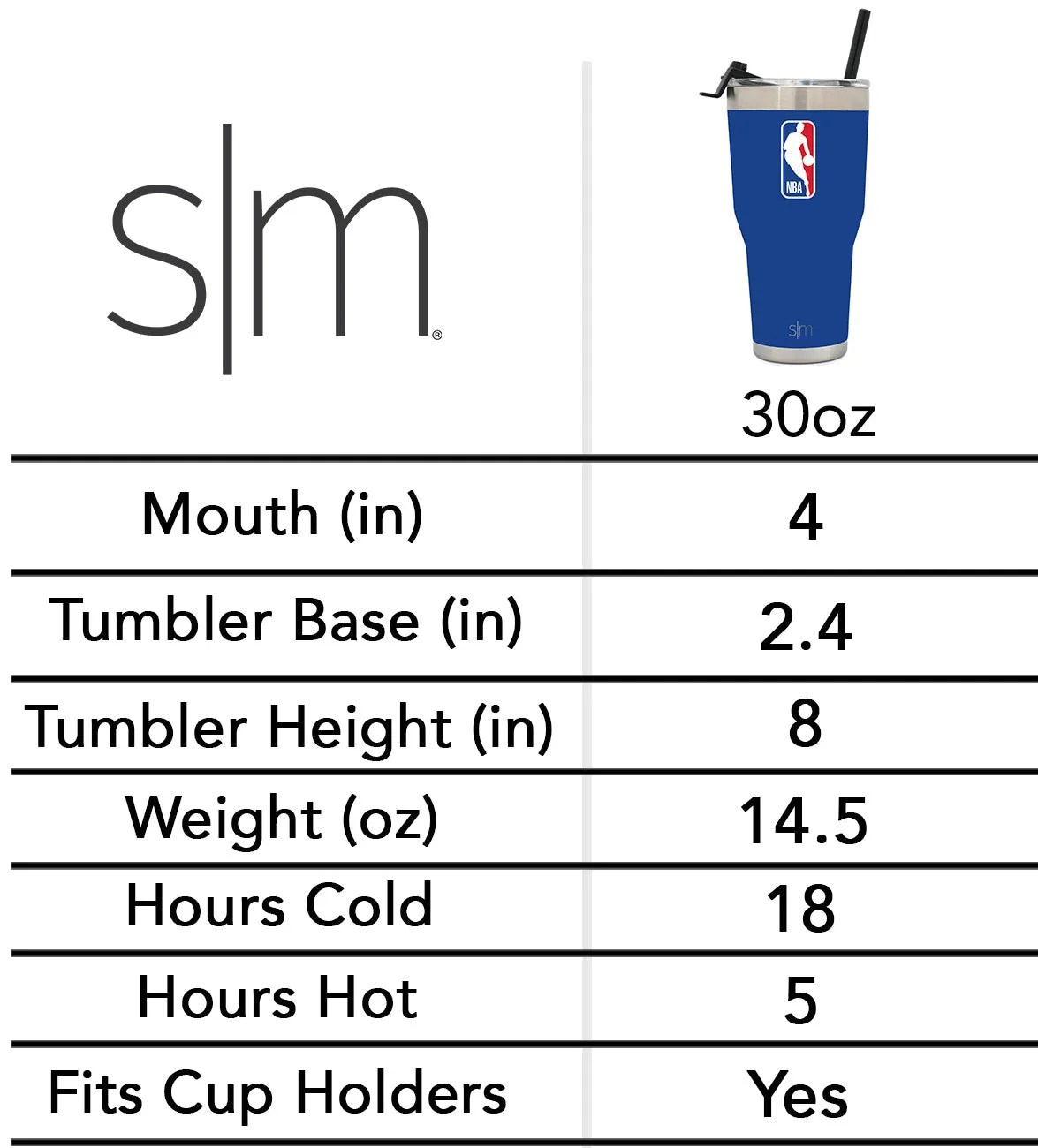 NBA Cruiser Tumbler with Flip Lid and Straw