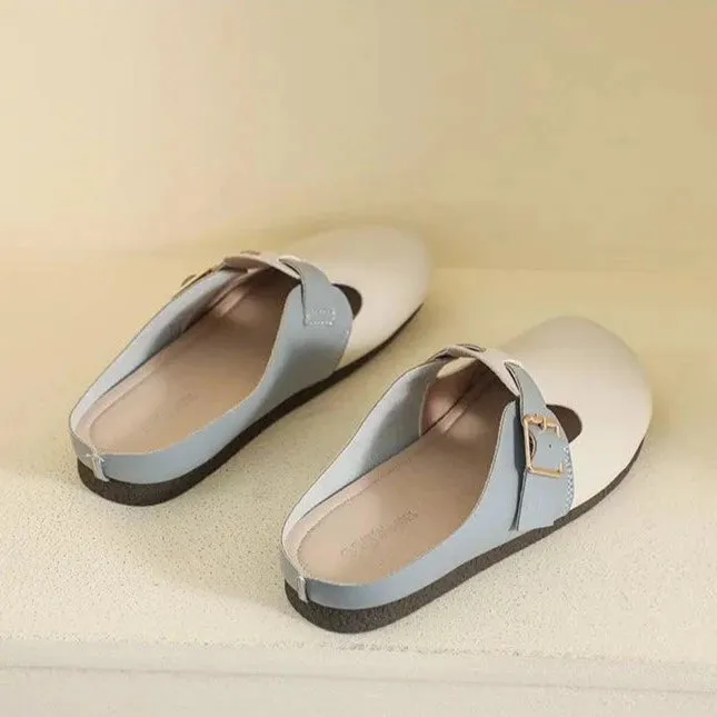 Outdoor Slippers W959-2: Women's Casual Flat Mule Shoes