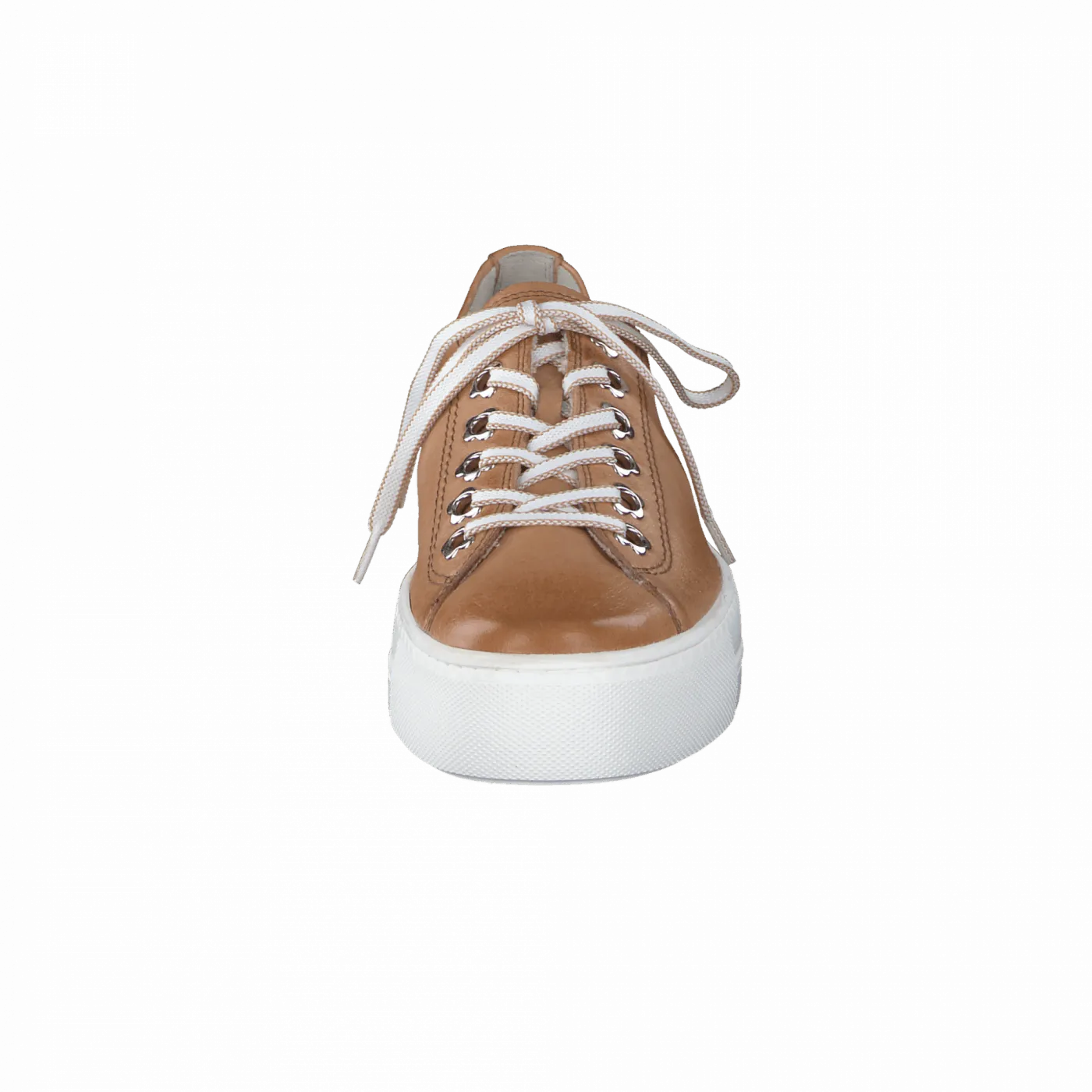 PAUL GREEN 5206  Tan leather trainer with zip detail