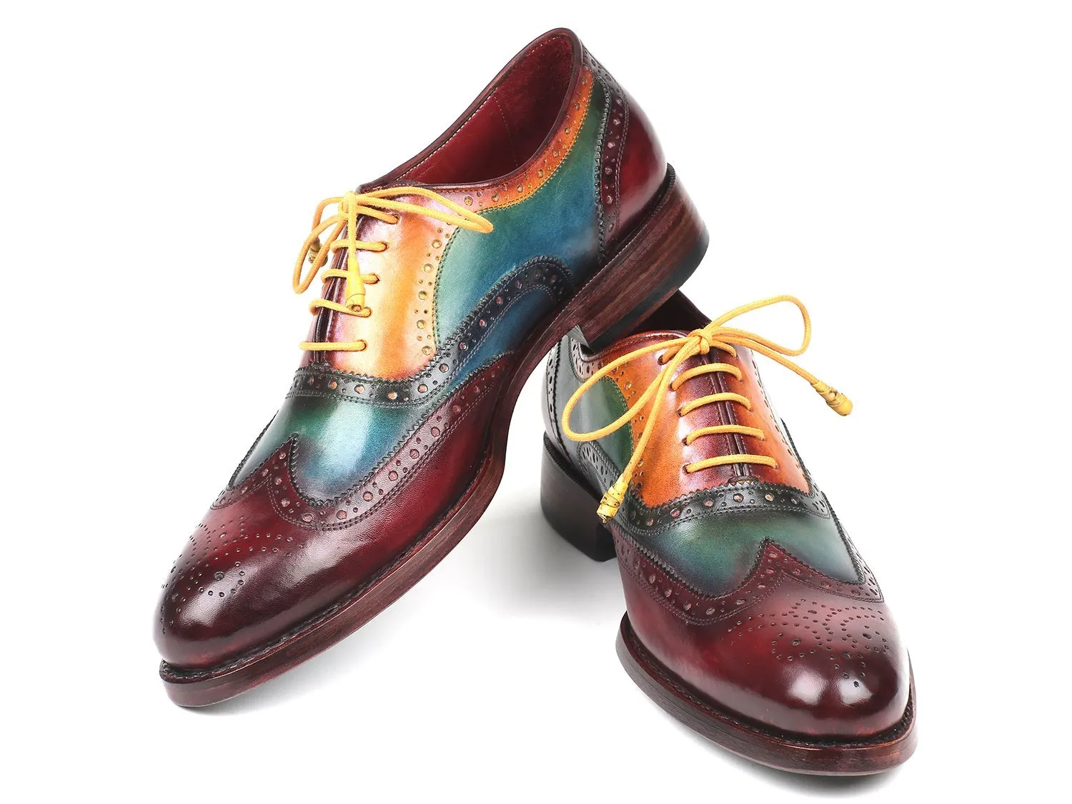 Paul Parkman Wingtip Oxfords Goodyear Welted Multi-Color (ID#027-MIX)