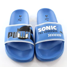 Puma SEGA Leadcat FTR SONIC JR Slide Slip On Junior Flip Flop Blue 372342 01