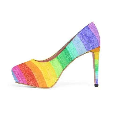 Rainbow Style Platform Shoes