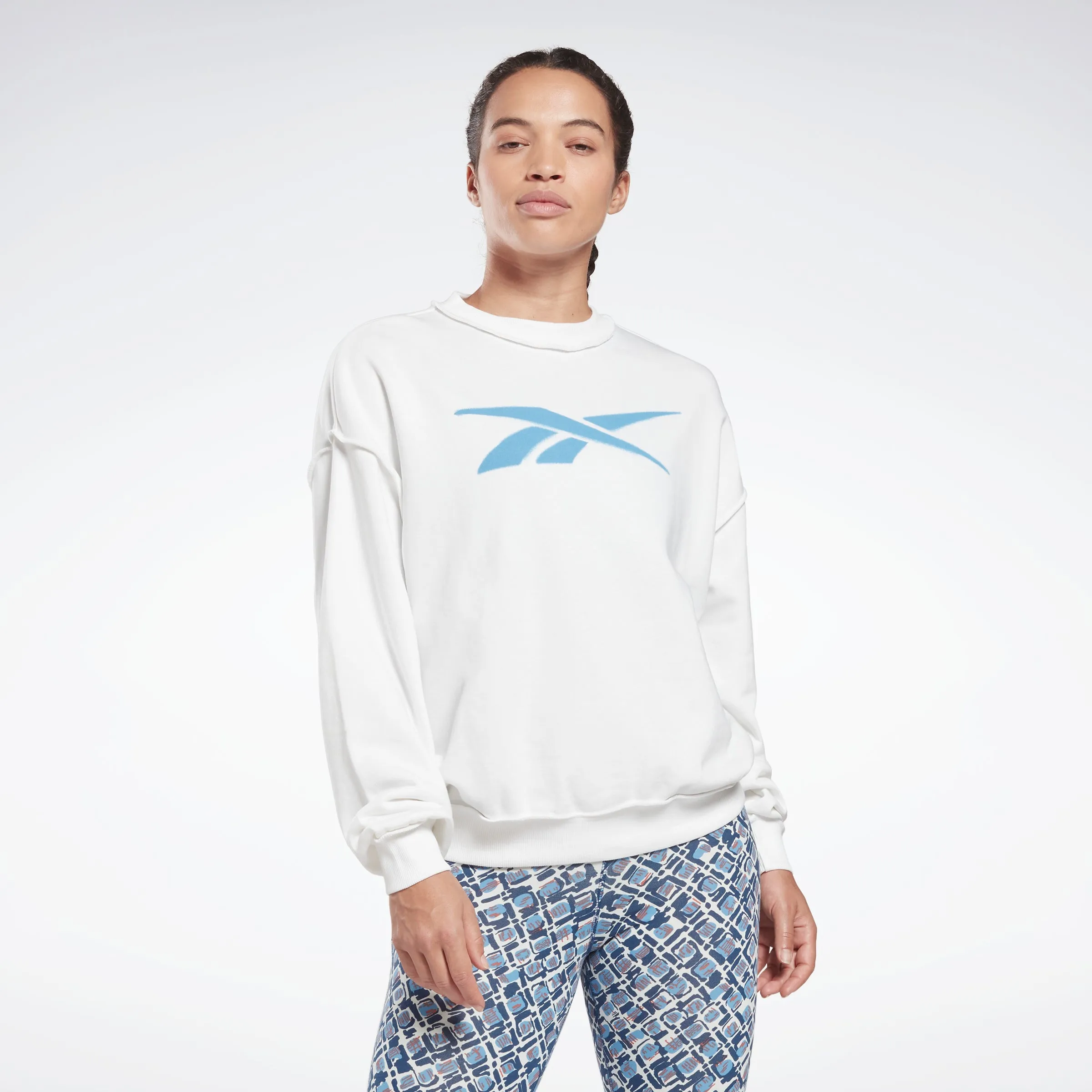 Reebok Apparel Women Myt Crew Sweatshirt White