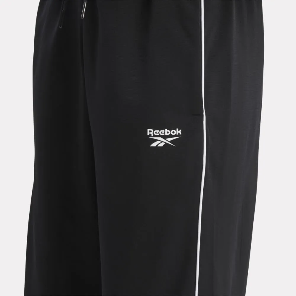 Reebok Apparel Women Reebok Identity Back Vector Tricot Track Pants BLACK