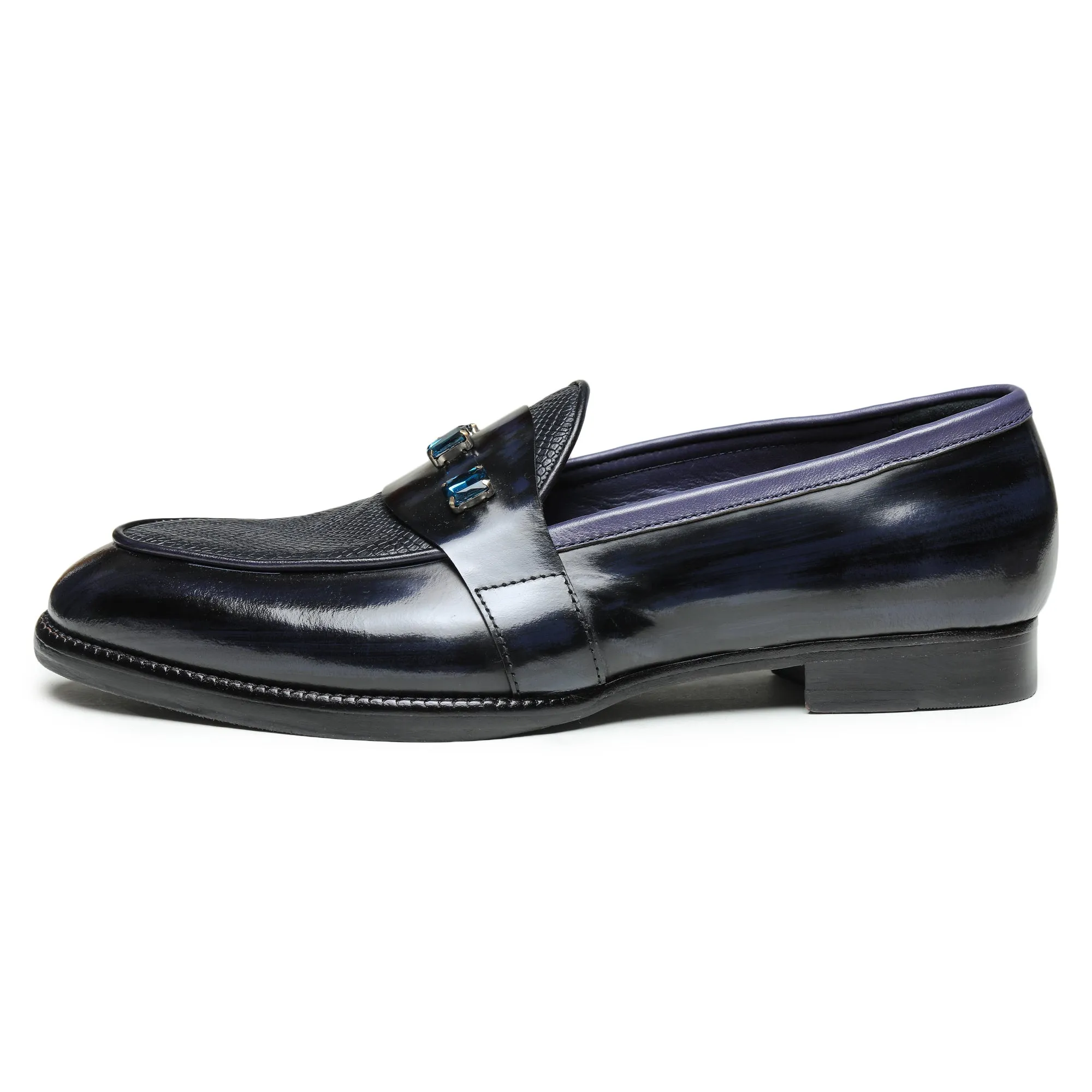 Saddle Loafers - Navy