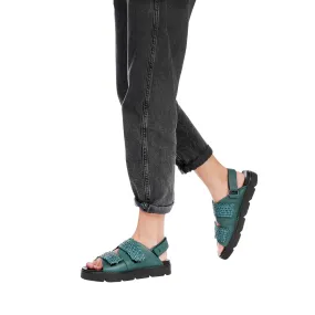 Sandal Intreccio Madreperla Teal