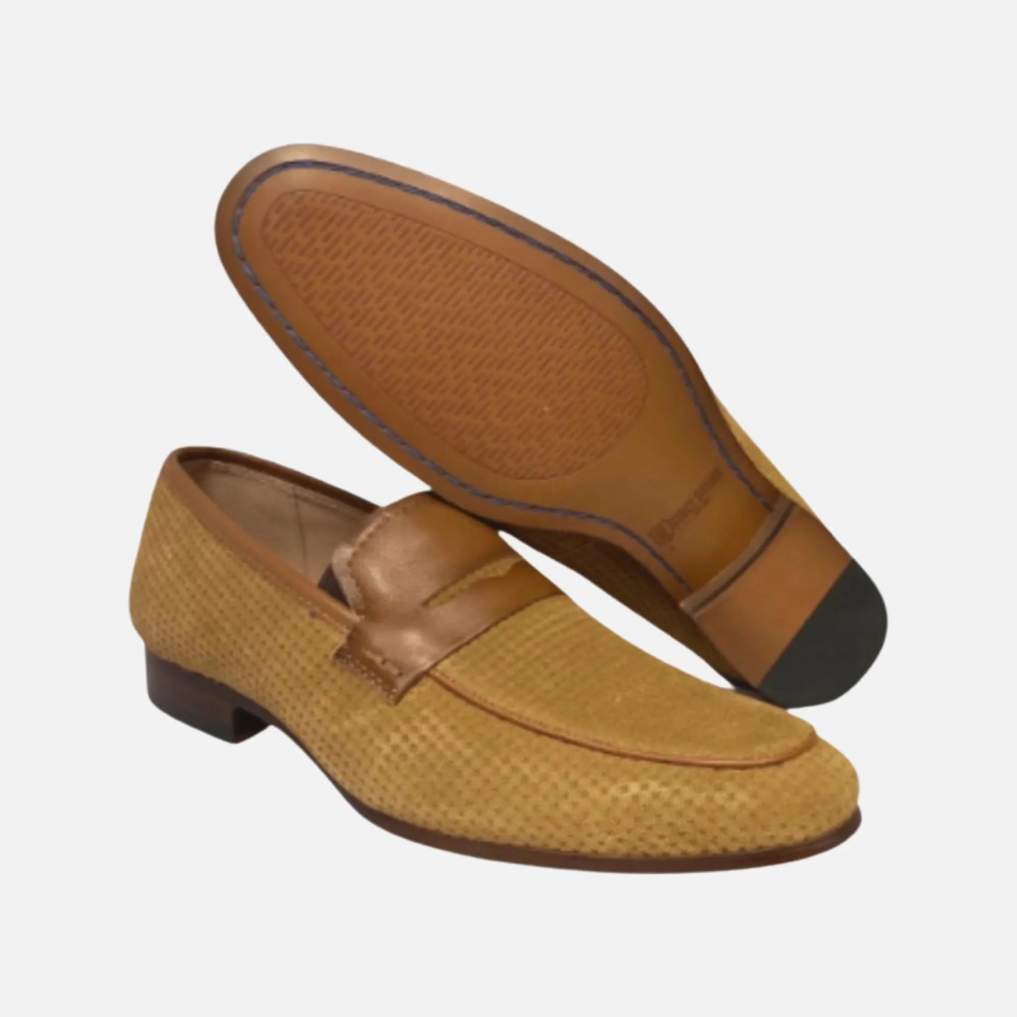 Tan Suede Loafer Wyatt by Stacy Adams