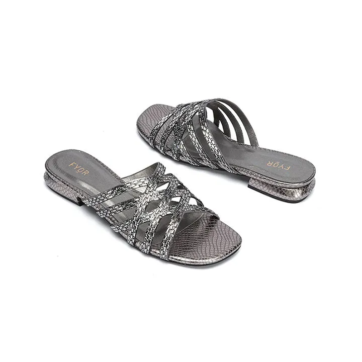 Textured Flat Sandal HL 183